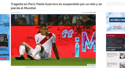 BBC Mundo también se interesó por sanción a Paolo Guerrero