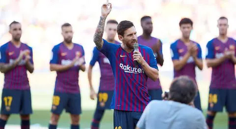 Messi tomó la palabra en el Camp Nou
