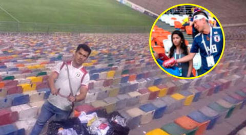 Hinchada de Universitario de Deportes imitó gesto de japoneses al recoger basura en el Monumental