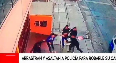 La Victoria: Cuatro delincuentes asaltan a mujer policía de civil y le roban hasta el arma [VIDEO]