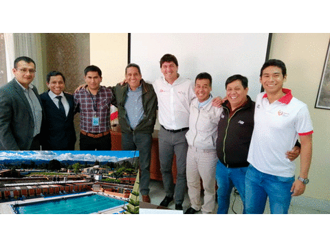 Jean Ferrari, director nacional de Recreación y Promoción del Deporte  estuvo en Cajamarca   y su comitiva técnica y se reunió con autoridades