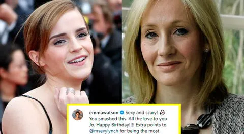 Emma Watson envío mensaje y foto de cumpleaños a escritor J.K. Rowling
