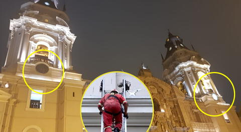 El incidente no pasó a mayores y los bomberos acudieron de inmediato a la Catedral de Lima