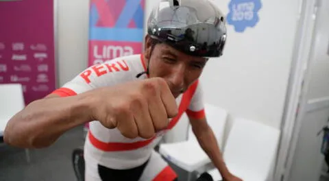 Israel Hilario, ganador de la prueba contrarreloj unificada de las clases C5 a C1 Para ciclismo de ruta en los Juegos Parapanamericanos 2019  