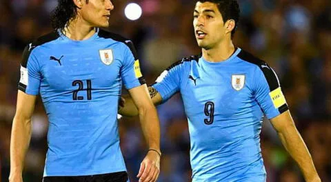 Edinson Cavani y Luis Suárez comandarán el ataque de Uruguay para enfrentar a Perú