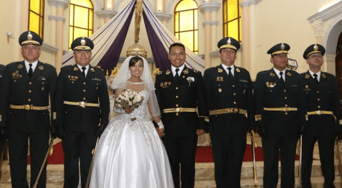 Inés Melchor se casó con el teniente PNP Raúl Guzmán Roca. FOTO: Manuel Tovar