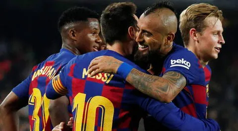 Arturo Vidal fue el autor del segundo gol del Barcelona ante Valladolid