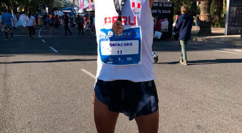 Sotacuro consiguió la marca mínima de clasificación en su categoría T45/46 en la maratón Zurich