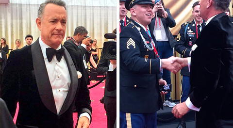 Oscar 2020: Tom Hanks impresionó por su increíble fuerza al desafiar a un marino con 20 planchas en la alfombra roja