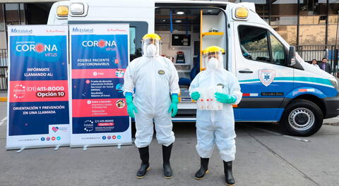 Una de las ambulancias destinadas en la atención del coronavirus.