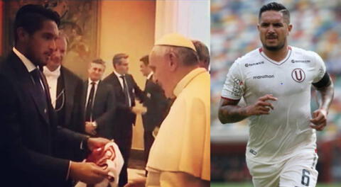 Juan Manuel Vargas conoció al papa Francisco y le entregó la camiseta de la selección.