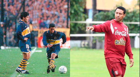 El primer día que entrenaron juntos, dice Ñol Solano, dejó sorprendido a Maradona por sus tiros libres en Boca Juniors.