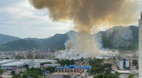 Explosión de camión de gas en China.