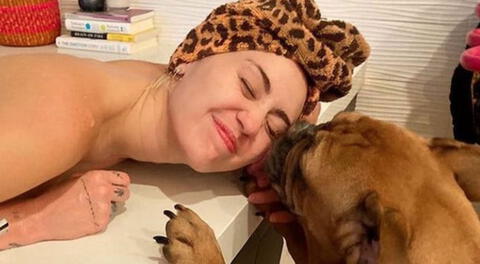 Miley Cyrus adopta a perrito abandonado en albergue y lo llama ‘Kate Moss’