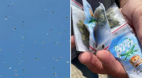 Cientos de personas recogieron los singulares paquetitos que contenían cannabis.