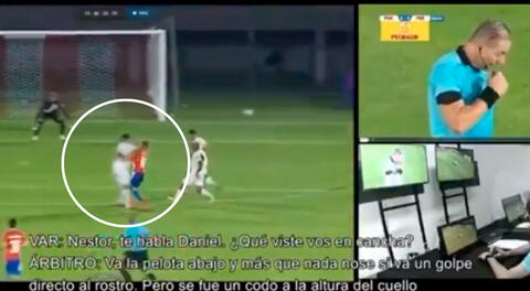 Mira el diálogo de Pitana y el VAR sobre la acción de Carlos Zambrano.