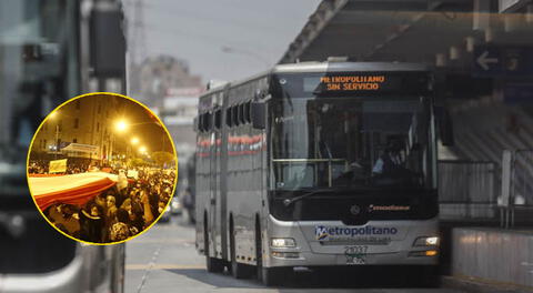 Desvían recorrido de los buses por marcha en contra de Manuel Merino.