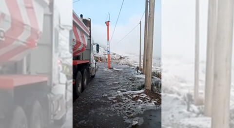 Nieve bloquea vías de la Carretera Central.