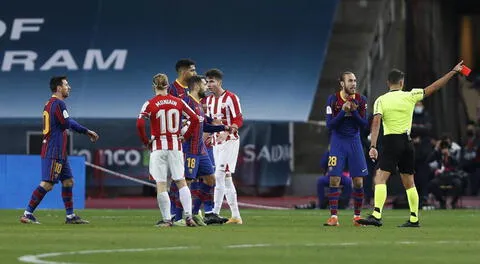 Lionel Messi se perderrá dos partidos por expulsión en la Supercopa.