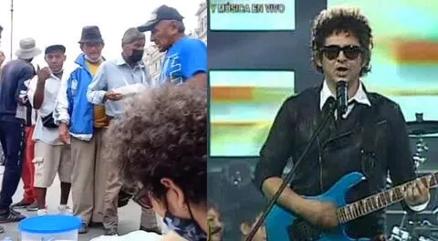 Imitador de Gustavo Cerati comparte 300 raciones de comida con gente de bajos recursos.