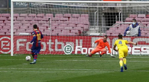 Messi pone el 1-0 par Barcelona. pero Cádiz le empató por la misma vía al final del partido.