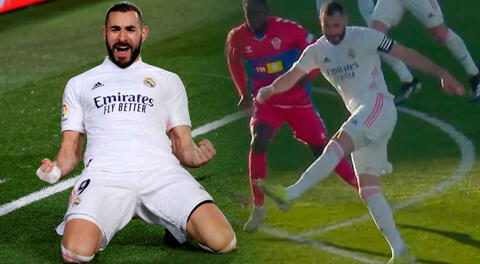 Karim Benzema le dio el triunfo al Real Madrid: doblete ante Elche en LaLiga de España