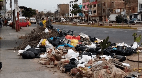 Imágenes de la basura en la avenida Perú