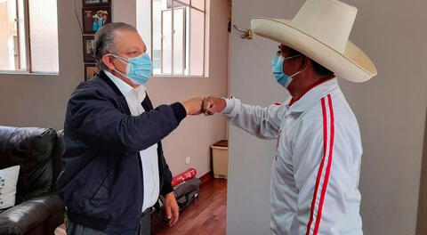 Marco Arana se reunió esta mañana con el candidato presidencial de Perú Libre, Pedro Castillo.