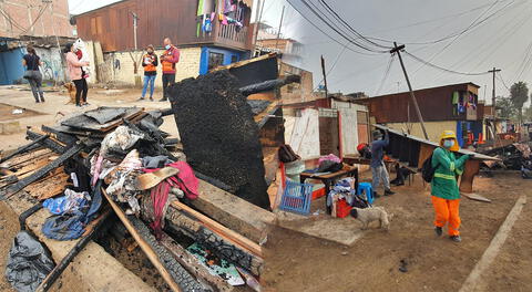 Familia se queda sin vivienda a causa de un incendio en Prolongación Tacna.