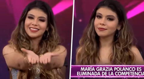 María Grazia Polanco se despide de El artista del año. Foto: captura de América TV