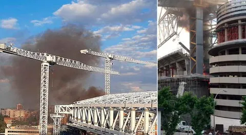 Hasta el momento, se desconoce la magnitud y las causas del origen del incendio en el estadio del Real Madrid.