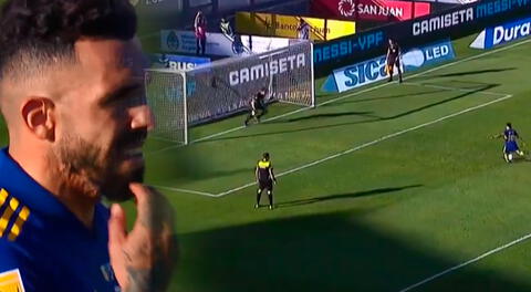 Boca vs. Racing: Carlos Tevez le metió un puntazo, pero la pelota impactó en el palo [VIDEO]