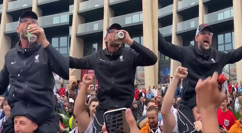 TikTok viral: Doble de Jürgen Klopp con su cerveza se robó el show en el Inglaterra vs Alemania [VIDEO]