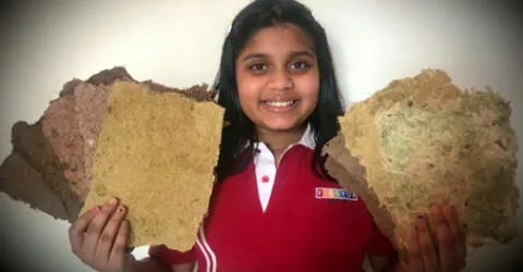 Una niña en la India marcó la diferencia, pero desde su cocina creando un papel a base de los desechos diarios que salen de ese lugar.