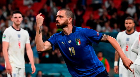 Italia vs. Inglaterra: Bonucci hizo posible que la Azzurri empate 1-1 y haya tiempo extra en la EURO 2020
