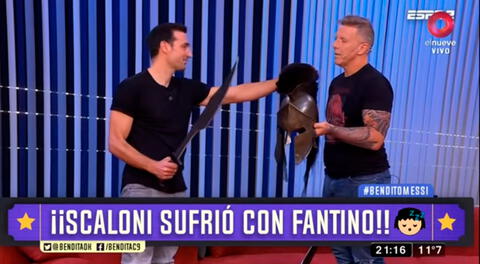 Lionel Scaloni se disfrazó de Leónidas de 300 por Alejandro Fantino tras ganar la Copa América 2021