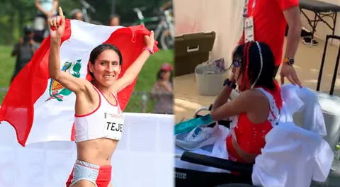 Gladys Tejeda participó de la maratón femenina de los Juegos Olímpicos de Tokio 2020