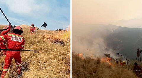 Incendio viene arrasando con más de 2 mil hectáreas en la provincia cusqueña de Quispicanchi.