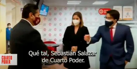 Tatiana y Sebastián interceptan a Vladimir Cerrón.