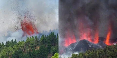 ¡Alerta mundial! El volcán Cumbre Vieja en la isla española de La Palma entra en erupción.