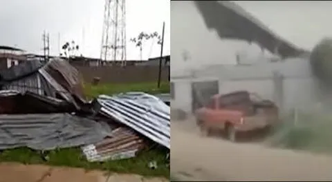 Tingo María: vientos huracanados destrozan viviendas y se llevan techos de calamina [VIDEO]