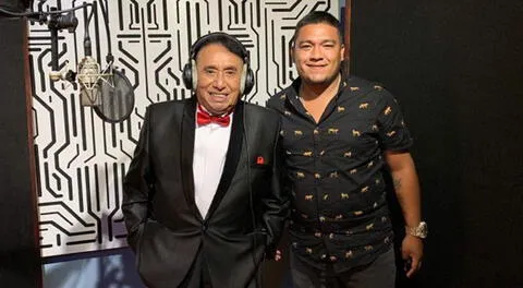 Luis Guanilo junto a Guiller cuando grabaron la canción a inicios de año.