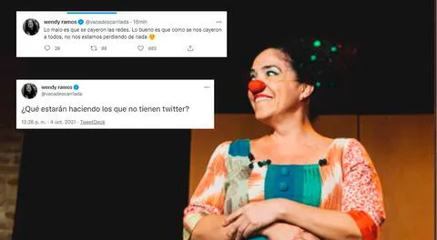 Wendy Ramos se pronuncia tras caída de redes sociales.