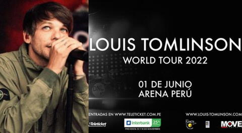 El cantante británico Louis Tomlinson pisará el Perú nuevamente por primera vez tras su llegada junto a One Direction en el 2014.