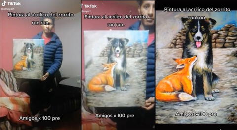 ¡Tierno! Usuario en TikTok dedicó tierno dibujo al zorrito 'Run Run' y a su amigo