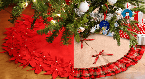 El pie del árbol navideño se puede hacer en casa con simples pasos. Foto: Difusión/Referencial