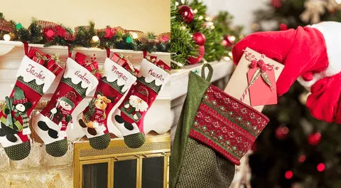 En las botas navideñas se pueden colocar los regalos.