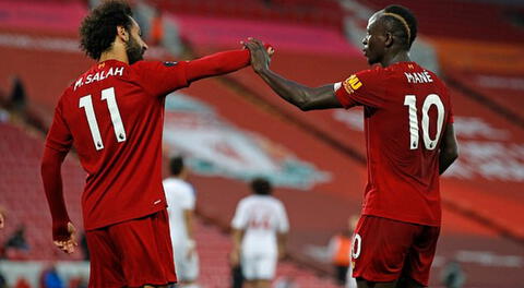 Salah y Mané del Liverpool se encuentran en el once ideal de la Premier League.