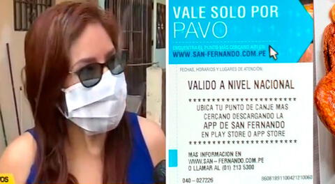 Mujer perdió 1.300 soles con la compra de estos vales falsos de pavo.