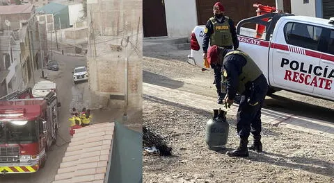 Bomberos y policías ayudaron en controlar el fuego.